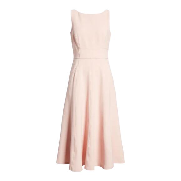 Eliza J Dress Bateau neck fit & flare pink size 8 - Picture 1 of 9